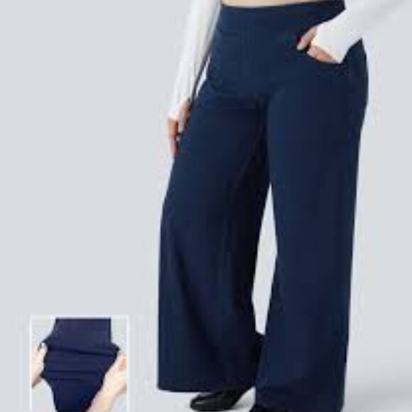 Like New Halara Flex™ High Waisted Side Pocket Wide Leg Waffle Pant - Size MP - Picture 1 of 3
